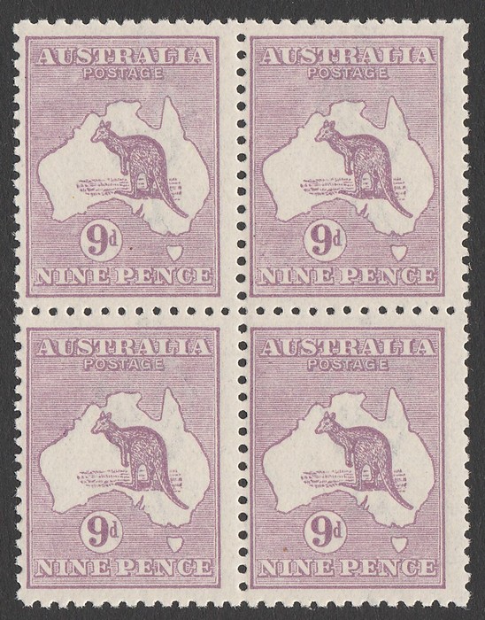 Lot 793 - Australia KANGAROOS 1915-27 THIRD WMK -  Status International Status International - Sale 380