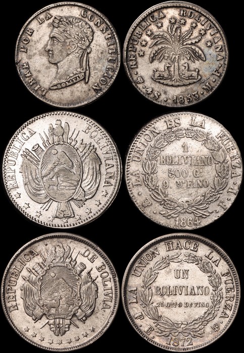 Lot 13041 - WORLD COINS & MEDALS bolivia -  Status International Status International Coins & Banknotes Auction 381