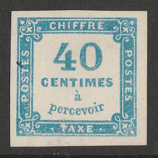FRANCE 1871 Postage Due 40c blue. SG D214 cat £650.