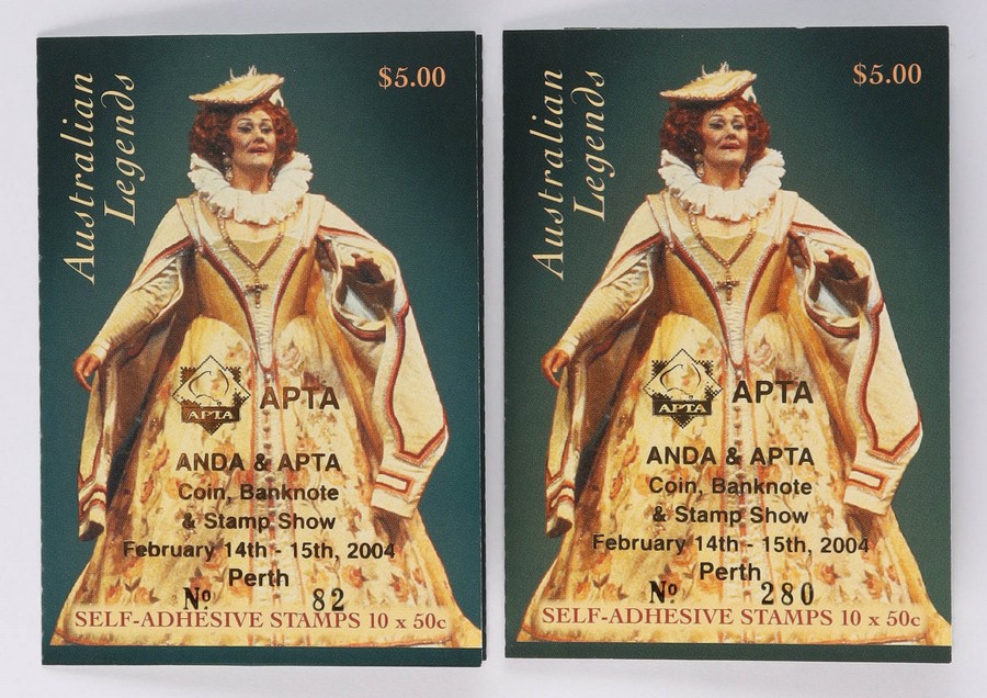 AUSTRALIA 2004 Joan Sutherland Max 69% OFF $5 numbered Perth boolets. MNH Save money
