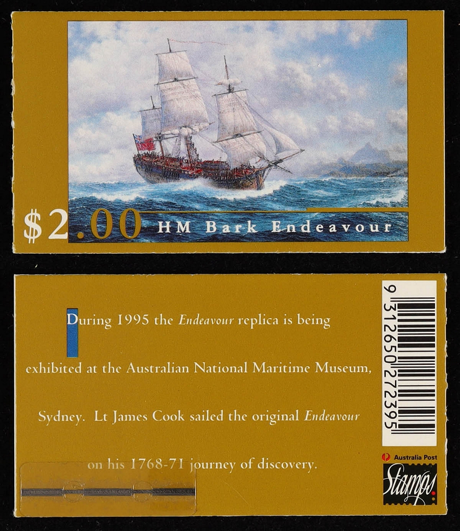 AUSTRALIA 1995 Endeavour Sterner $2 B181Sd MNH . booklet. Super Special SALE held Pfr 5 popular