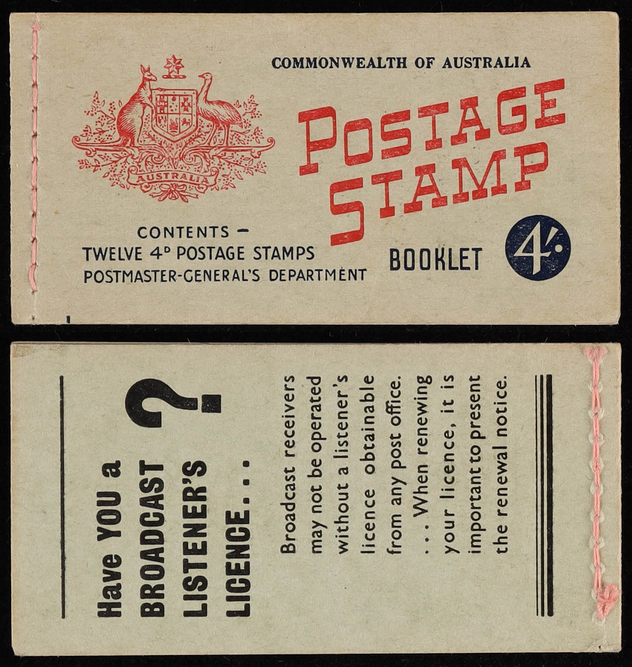 AUSTRALIA Discount is also underway Genuine Free Shipping 1957 QEII 4 - booklet. MNH cat . SB33a B £55 SG Pfr