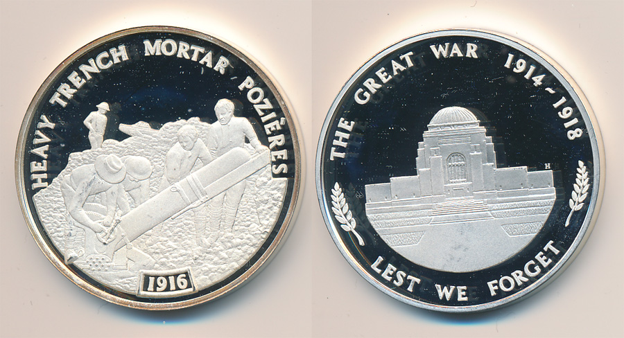 有关以下物品的详细资料: australia: 1916 wwi heavy trench mortar