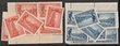 1934 Vic Centenary 2d, 3d perf 10&frac12;, ten of ea inc cnr blks. F-VF fresh MUH. SG cat &pound;95 M, should be at least double, &pound;190 MUH. ACSC cat $270. (20)