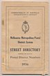 Australia: Melbourne Metropolitan Postal District System - 'Street Directory' showing the relative Postal District Numbers. Pub PMG Dept 1936. Missing front cover o/w GC.