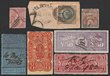 Victoria: 1850-1912 Collection on printed pgs inc 1850-57 QV Halflength 1d (3), 2d (2) & 3d (2). 1852-55 Queen on Throne 2d (14) inc printings & strip of 3. 1854 QV octagonal 1/- imperf. 1854-55 QV Woodblock inc 6d (2), Too late 6d & Registered 1/-. 1856 Queen on Throne 1d 1884-96 QV Stamp Duty vals to &pound;10 inc &pound;5, &pound;7, &pound;8 & &pound;10. 1884-1900 Stamp Duty High Vals &pound;25, &pound;50 & &pound;100. 1897 QV Charity set 1d & 2&frac12;d. 1901-13 QV Postage vals to 5/-. 1890-