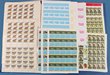 Errors & Varieties: Montserrat 1982 Diana 21st Birthday $5 Pictorial error 'inverted vignette' sheet of 40 imprint (10 sheets), plus 'wrong vignette inverted' sheets of 40 (3). Also St Vincent $6 'inverted vignette'( 3 sheets) & Tuvalu over-inked smudged frame sheets (2). St Lucia 1985 Military Aircraft set of 8 imperf sheets of 25, plus colour separation, all with INVERTED vignettes. Hutt River province (West Aust) 1982 27c Emu/45c Kangaroo in panes of 50 (40 sheets, 1000 sets). High potential