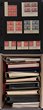 Varied British Commonwealth carton lot with Australia imprint blks of 4 (45) inc 1934 Airmail 1/6 claret thin paper McCracken imprint, 1936 Cable 2d & 3d, 1936 SA 2d, 1940s Pics/Defs blks of 4, plus 1949 UPU 3&frac12;d blks of 12 (6) & Arms 10/- no imprint blk of 4 (cat $350) (tones). Mixed M/MUH total ACSC cat $860, plus extra for uncounted prs. 1913-93 Seven Seas illustrated albums in 2 vals, hingeless to 1980 with scattered contents inc 1971 Christmas 7c blk of 25. 1990s FDC collection in bla