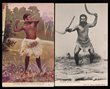 Australian Aboriginals, including NSW Aboriginal King and Lubra, Group of W.A. Natives, Lake Tyers ?Youth and Age? and ?Fun in Camp?, S.A. Aboriginals Coroboree, Native Fishing Mulgrave River, Aboriginal throwing boomerang, A.A.A. Native Beauty, Q. girl, Mother and baby, and others. All different Golden Age cards, F-VF. (13)