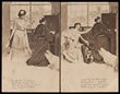 Risque, France set of 10 cards showing a priest and a topless woman cavorting in various positions, each with a pig watching on. Undivided backs, pre-1905. VF and very kinky. (10)