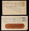 Covers: 1913-48 1d to 2/- on covers inc 1914 1d red Die II variety 'flaw inner frame opposite One (ACSC 3(E)e). 1918 3d olive Die II with private perfin, 1946-48(3) to USA with 2/- maroon redrawn die, one deep to intense deep maroon. Generally F-VF. ACSC est cat $1500. (11)