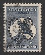 2&frac12;d Indigo perf large OS. VFU. SG O4 cat &pound;180. ACSC 9Aba cat $300. Scarce genuine. (P)