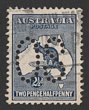2&frac12;d Indigo perf large OS. VFU. SG O4 cat &pound;180. ACSC 9Aba cat $300. Scarce genuine. (P)