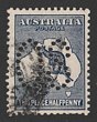 2&frac12;d Indigo perf large OS. VFU. SG O4 cat &pound;180. ACSC 9Aba cat $300. Scarce genuine.