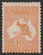 4d Aniline orange. F-VF MLH. SG 6(var). ACSC 15B cat $1500. Rare shade. (P)