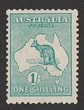 1/- Green INVERTED wmk. F-VF fresh MLH. SG 11w cat &pound;1600. ACSC 30Aa cat $4000. Rare. (P)