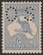 6d Ultramarine perf small OS. VF MLH. SG O33 cat &pound;450. ACSC 18Aba cat $850. Scarce genuine. 2025 Ceremuga photo cert. (P)