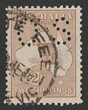 2/- Light brown perf OS. FU. SG O36 cat &pound;200. ACSC 36ba cat $400.