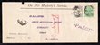 2d Grey perf OS, plus KGV &frac12;d green perf OS tied by Melbourne 15 AP 16 cds censored National Herbarium envelope (small flt) Melbourne to US. SG O31 cat &pound;12 as loose stamp & 'from x10' on cover. ACSC 6 cat $450+ for multiple franking.