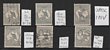 2d Grey Plate 1 varieties (5) with 'white flaw in Gulf of Carpentaria' (pos 1L6), 'thick UR frame' (L12), 'thick upper frame at left' (L18), 'left frame thickened at UL cnr' (L27) perf OS (cat $60 x2 for perf OS), 'deformed LIA' (R29) perf OS (cat $125 x2), plus wmk INVERTED. Mostly W/C, F-VF U. ACSC 7Baba(1)d g h i l cat $600+. (6)