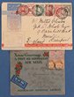First Flight Covers 1931-1988 selection inc 1931 (May) Melbourne-Hobart (AAMC 197), 1931 (Nov) Australia-England (222x2), 1934 (March) NZ-Aust (367), 1934 (April) Australia-NZ (369x2), 1934 (Nov) Australia-England (390x4), 1938 (August) 1st Flying Boat Service to UK (822b), others inc 1932 (March) Lae, Salamaua (P41), various later lights inc few postcards, noted Royal Flying Doctor Service Christmas card. AAMC cat $1000+. Interesting lot. (25+).