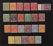 284 · KGV single wmk set &frac12;d to 1/4 as per Seven Seas pgs inc 1d red, Die II, Die III & 4d lemon-yellow. A few regummed or suntanned gum, mostly F-VF M/MLH. SG cat &pound;1300 = A$2600. ACSC cat $2700. (23).