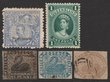 315 · Australian States: 1850s-1912 group of lots from JPS Philatelic Service postal bid sale inc NSW 1854-59 QV Diadem 6d imperf (2). 1890 Carrington 20/- opt SPECIMEN. Queensland 1882-1907 QV Large Chalon 10/- & &pound;1 (2). South Australia 1855 QV 6d imperf. Western Australia 1854 Swan 1d imperf. 1854-55 Swan 4d & 1/- imperf. 1860 Swan 2d imperf (2). 1864-79 Swans to 1/-. 1874 One Penny on 2d. 1888 Swan 4d. Mostly G-VF M/U, some mixed. SG cat &pound;1100+ = A$2200+. Useful lot for resale. (50) (P)