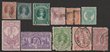 320 · Queensland: 1860-1908 collection on Seven Seas album pgs inc 1860 QV Chalon 1d, 2d & 6d, imperf. 1860-88 QV Chalon perf range to 20/- plus wmks & perfs. 1879-80 QV 1st Sideface to 1/-. 1880 QV Surcharge Half-Penny on 1d. 1882 QV Large Chalon to &pound;1. 1882-95 QV Solid Background to 2/-. 1897-1905 QV 4 cnr numerals to 2/-. 1900 Boer War Charity set 1d & 2d. 1866-68 QV Chalon Stamp Duty to 20/-. 1871-72 QV Chalon Stamp Duty to 20/-. Mostly G-VF M/U, 80%+ being used. SG cat &pound;7800+ = A$15,5