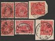 321 · Queensland: Postmarks 1913-1940 collection/accumulation in 2 64 pg European s/books, mainly KGV &frac12;d to 1/4 (2000+) inc 1d red (150+), some Kangaroos to 2/- (150+) & 1920-40 Pics (300+), few decimals. Pmk range from excellent to partial inc some scarcer pmks Kinbombi, Lochingbar, TPO No 1 Central, P & T Dept H, Olio (rated 4R), Scottville, Reid River etc. Difficult to assess. ACSC stamp cat value $10,000+. (2500+) (P)