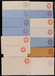 330 · Victoria - Envelopes: 1869-99 QV collection of values, sizes, coloured stocks etc. VF fresh UN. All diff. Stieg est cat US$1000. (27).