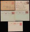 331 · Victoria Postal Stationery 1882-1902 range with Postcards (5, inc double replies), Lettercards (6, inc 2 CTO & 1891 surch), Envelopes (4), Rag Envy (4, 3 CTO) & wrappers (7). Overall F-VF UN/CTO/U, odd blemishes. Stieg cat US$1200, counting CTO as UN. (26).