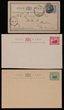 334 · Western Australia Postal Stationery 1879-1900s collection with Postcards 1879 type 1d blue, 1889 2d red, 1892 surch 1&frac12;d, & &frac12;d brown, Double Reply 1d +1d UN, CTO, 1&frac12;d + 1&frac12;d blue QV. Lettercard 1d/2d U 1936. Wrappers double borders 1d red UN & concentric rings CTO cancel, single border &frac12;d green UN (2, 1 addressed), plus 1 Used. Mixed poor to VF. PSSA cat $2100+. (14).