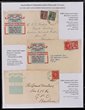 338 · Covers - Queensland: Tourist/Back To/Centenary covers, from 1931 Tamborine Chamber of Commerce 'Curtis Falls' envelope from North Tamborine and 1940 South Molle Is. Tourist resort card from Deauville (closed 1947), but mostly 1950s-70s, inc 1948 Centenary cover with red printing omitted. (26)