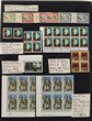 406 · British Commonwealth collection in 2 binders, packets etc, also extensive used sorted into packets. New Zealand variety selection 1953-73 cat $1500+ inc 1953 QEII coil counter prs M/MUH (2), 1969 Law Society 18c plate blks of 6 CP 5117a(6) plate numbers 1a, 2a, 2a, 1a & plate No 1 2 2 1 cat NZ$200 ea, 1970 50c Tasman variety 'yellow-green colour shift' CP P19aw cat $100, 1973 4c Moth cnr plate blk of 10 MUH with variety 'dark green, veins colour shift into margin', 1970 1c Moth blk of 4 variety 