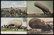 Aviation collection featuring a wide range of balloons, many military, from WWI and earlier, with numerous undivided backs. Includes examples from France, Germany and the United States, mostly showing preparations for launch with ground crews and spectators. Few faults; mostly F?VF. All different. (43)