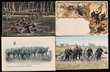 German military collection, mainly WWI or earlier, many hand-tinted, showing manoeuvres and parades. All different. F?VF. 69