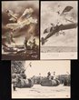 Military collection, mostly WWI period, including airships and balloons (14), tanks and armoured cars (8), parades of cyclist corps (14), and WWI generals and other leaders (29). All Golden Age cards. All different. (65)