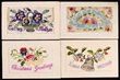 Silk postcards, WWI-period, in a wide range of designs, most featuring flowers and greetings for relatives, Christmas, birthdays and other occasions. All different. VF. (39)