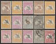 Kangaroos: 1913-30s Mint collection &frac12;d - &pound;2, all wmks on Seven Seas pages, with 1st wmk &frac12;d to 10/-, 2nd wmk 2/- to 5/-, 3rd wmk 2d -&pound;1 (both &pound;1 bi-colour and &pound;1 grey are used), no 2/- brown, SM wmk &frac12;d-10/-, CofA wmk 6d - &pound;2, &pound;1 and &pound;2 are used, plus 10/- to &pound;2 opt Specimen and coil strips of &frac12;d & 1d. Mainly F-VF M/MLH but most have toning, often only to top perf tips due to original owner using too small mounts, a few us