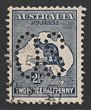 2&frac12;d Indigo perf large OS. VFU. SG O4 cat &pound;180. ACSC 9Aba cat $300. Scarce genuine. (P)