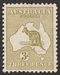3d Olive Die I W/C fresh VF MUH. SG 5. ACSC 12A cat $675. (P).