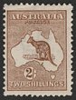 2/- Brown, larger stamp than normal owing to misperforation. F MLH, nibbed perf at base. SG 12 cat &pound;275 . ACSC 35A cat $650.