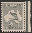 2d Grey right marginal. W/C MUH, darker gum. SG 24. ACSC 6A cat $475. (P)