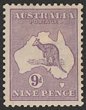 9d Violet. VF M. SG 27 cat &pound;225. ACSC 25A cat $375. (P)