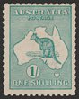 1/- Bright blue-green. Fresh F-VF MLH. SG 28 cat &pound;225. ACSC 31B cat $500. (P)