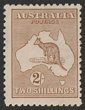 2/- Light brown. F M. SG 29 cat &pound;800. ACSC 36 cat $1500 (P)