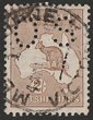2/- Brown perf OS. FU W/C. SG O36 cat &pound;200. ACSC 37a cat $425. (P)