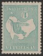 1/- Blue-green Die II, wmk inverted. Fresh VF MLH. SG 40aw cat &pound;275. ACSC 32Aa cat $550. (P)