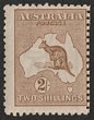2/- Brown. F MUH. SG 41(var). ACSC 37A cat $2500. (P)