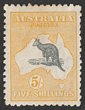 5/- Deep grey & pale yellow. F MLH. SG 42 cat &pound;325. ACSC 44D cat $475. (P)